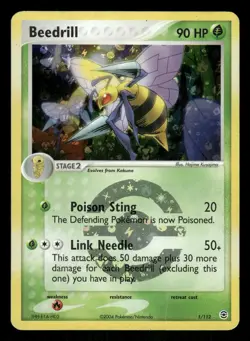 Pokemon Beedrill Holo Rare FireRed & LeafGreen 1/112 LP Reverse Holo - Image 1