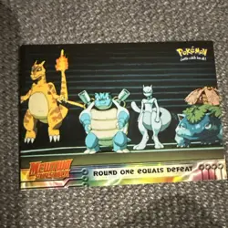 Pokemon TCG Round One Equals Defeat Pokemon Topps Mewtwo Strikes Back 26 - Image 1
