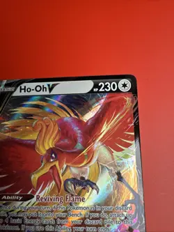 Pokemon Ho-Oh V 140/195 Silver Tempest Ultra Rare Full Art Holo Basic 2022 C - Image 4