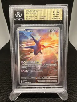 Pokemon Latios Sv08 Surging Sparks Illustration Rare Holo 203/191 BGS 9.5 120 HP - Image 1