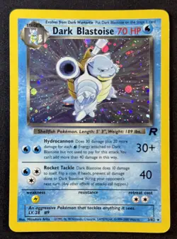 2000 Pokemon Dark Blastoise 3/82 Team Rocket Unlimited Holo Rare Beautiful - Image 3