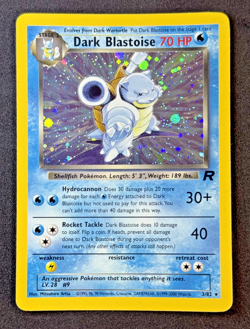 2000 Pokemon Dark Blastoise 3/82 Team Rocket Unlimited Holo Rare Beautiful - Image 4