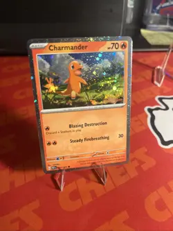 Charmander 004/165 Cosmos Holo w/ Swirl Promo Pokemon 2023 151 - Image 1