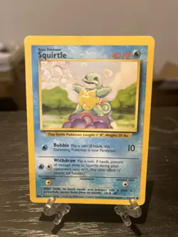 Squirtle 063/102 Base Set Regular Common MP Pokemon WOTC - Image 1
