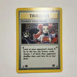 Pokemon Rocket's Sneak Attack 16/82 Team Rocket 1st Edition Holo Rare Trainer - Image 1