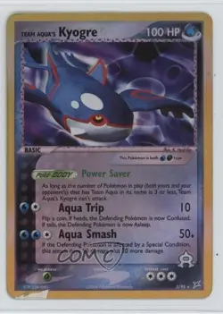 Team Aqua's Kyogre Reverse Foil Pokemon EX Magma vs Aqua #3 2004 - Image 1