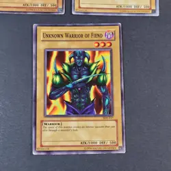 Yugioh - 3x Unknown Warrior of Fiend - SDK-017 - LP/NM - Vintage - Common - 2002 - Image 5