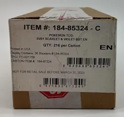 Pokemon TCG SV01 Scarlet & Violet Base Set Booster Box SEALED CASE - Image 1