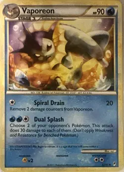 Vaporeon 52/95 Uncommon Call of Legends Pokemon Lightly Played - Image 1