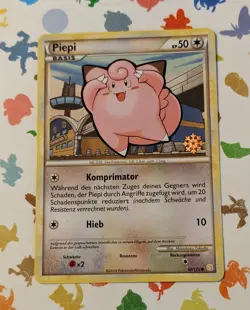Pokemon TCG Clefairy 60/123 *German* Snowflake Stamp Calendar Promo HGSS 2010 - Image 1