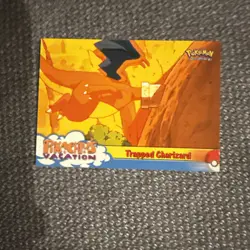 Topps Pikachu's Vacation Trapped Charizard- First Movie #51 LP BLUE LABEL RARE - Image 1