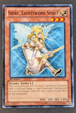 Yugioh TCG - 1x Shire Lightsworn Spirit - SDLI-EN014 - NM/LP - 1st Edition - Image 1
