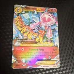 Pokemon M Diancie EX Mega Promo Holo Card XY44 XY 190 HP Diamond Force - Image 1
