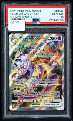 Mewtwo VSTAR #GG44/GG70 Crown Zenith PSA 10 Pokemon Card - Image 1