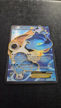 Blastoise EX 142/146 Full Art XY Base Set Ultra Rare Holo Pokemon Card LP/NM - Image 1