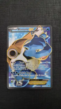 Blastoise EX 142/146 Full Art XY Base Set Ultra Rare Holo Pokemon Card LP/NM - Image 2