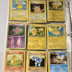 Pokemon TCG Binder Lot Pikachu Mew Charmander Machoke Psyduck Regular Holo Cards - Image 3
