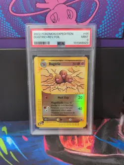 Pokemon Dugtrio Reverse Foil Holo #10 Expedition PSA 9 Mint 2002 Trading Card - Image 1