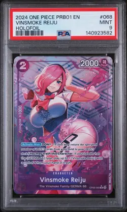 2024 ONE PIECE PRB01-PREM BOOSTER -ONE PIECE CARD THE BEST- VINSMOKE REIJU PSA 9 - Image 1