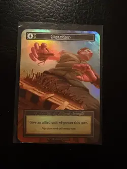 Sorcery Contested Realm Alpha Unique Foil Card Gigantism - Image 1
