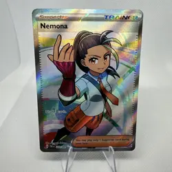 Nemona 229/091 SV: Paldean Fates Holo Ultra Rare Trainer Pokemon Card - Image 1