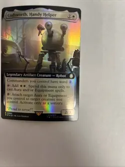 Codsworth Handy Helper Extended Art Foil Card #0366 MTG LP - Image 2