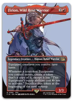Firion, Wild Rose Warrior (Borderless) #386 (NM) Final Fantasy FIN Magic MTG - Image 1