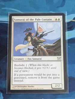 MTG Samurai of the Pale Curtain - NM - Champions of Kamigawa - Image 1