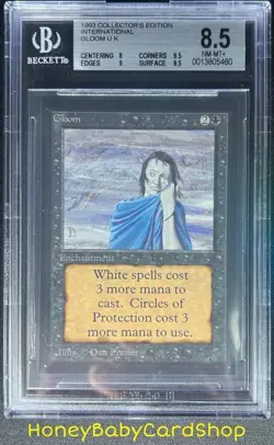 MTG International Edition (IE) 1993 Gloom BGS 8.5 NM/MT+ Old School 93/94 - Image 1
