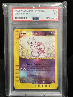 PSA 1 PR 2002 Expedition Mew Holo Foil 19/165 E-Reader Series Pokemon WOTC - Image 1