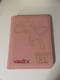 VaultX Pokemon 151 Mew Binder Pink with Acrylic Keychain - Image 1