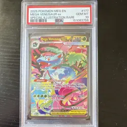 Pokemon Mega Venusaur ex Me01 Mega Evolution Special Illustration Rare PSA 10 - Image 1