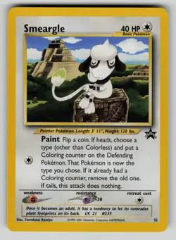Smeargle 32 WOTC Promo Pokemon LP - Image 1