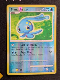 Manaphy 9/130 Diamond and Pearl Pokemon MP Reverse Holo - Image 1