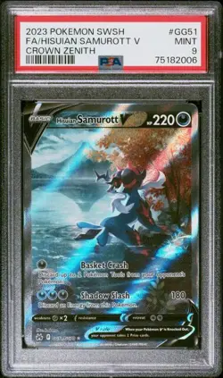2023 Pokemon SWSH Crown Zenith GG51 Samurott V Full Art PSA 9 - Image 1