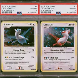 Pokemon Pop Series 7 - Latias & Latios Holo Sequential PSA 8 - Holo Swirl! - Image 1