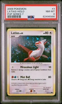 Pokemon Pop Series 7 - Latias & Latios Holo Sequential PSA 8 - Holo Swirl! - Image 2