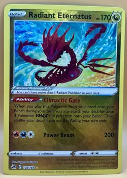 Radiant Eternatus 105/159 – Crown Zenith Radiant Rare Holo – NM – 2023 Pokemon - Image 1