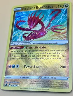 Radiant Eternatus 105/159 – Crown Zenith Radiant Rare Holo – NM – 2023 Pokemon - Image 5
