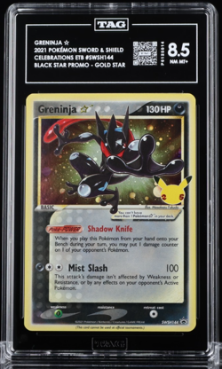 TAG 8.5 POKEMON Greninja Gold Star Black Star Promo #144 Looks Better Than PSA - Image 1