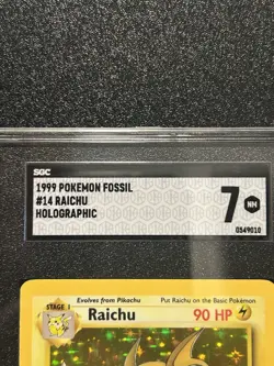 1999 Pokemon Fossil Raichu Holo Rare NEAR MINT 14/62 - Image 3