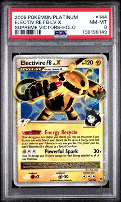 2009 POKEMON SUPREME VICTORS ELECTIVIRE FB LV.X #144 ULTRA PSA 8 NM #109198149 - Image 1