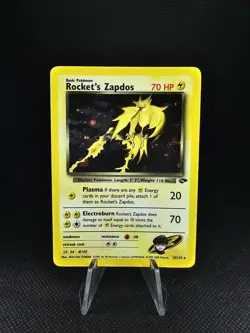 Rocket's Zapdos 15/132 Gym Challenge Holo Rare Pokemon TCG 2000 MP+ - Image 2