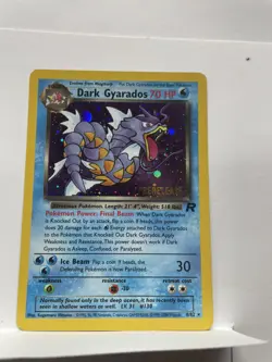 Pokemon TCG Dark Gyarados Holo Rare 8/82 Prerelease Holo 2000 Promo Unused - Image 1