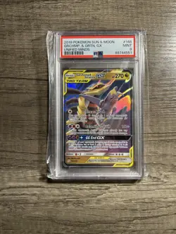 2019 POKEMON SUN & MOON Garchomp / Giratina GX UNIFIED MINDS PSA 9 - Image 1