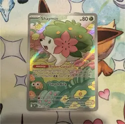 Pokemon Shaymin 185/182 SV10: Destined Rivals Illustration Rare Holo 80 HP - Image 1