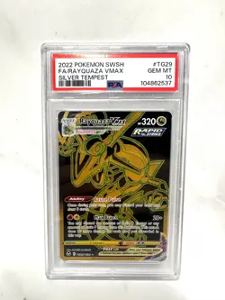 PSA 10 Pokemon TCG, Rayquaza VMAX TG Holo TG29/TG30 Silver Tempest SWSH 2022 - Image 1