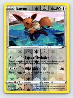 2021 Pokemon Shining Fates EEVEE Reverse Holo 052/072 - Image 1