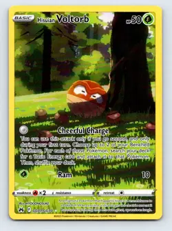 2023 Pokemon Crown Zenith HISUIAN VOLTORB Illustration Rare GG01/GG70 Holo - Image 1