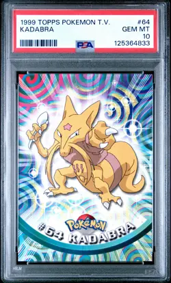 1999 TOPPS POKEMON TV #64 KADABRA PSA 10 - Image 1